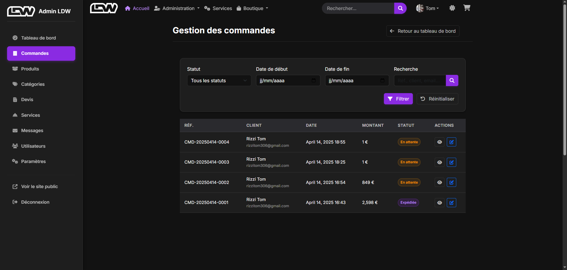 Interface boutique e-commerce10